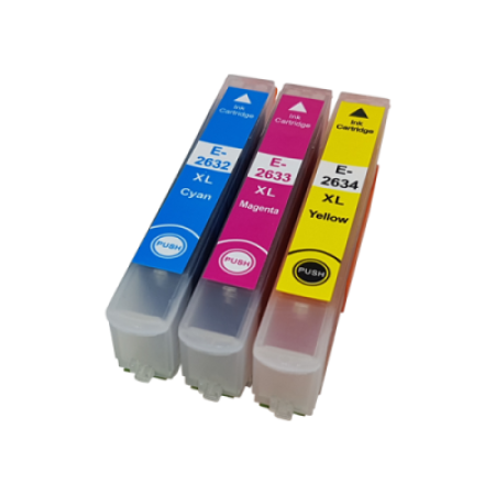 Compatible Epson 26XL Ink Cartridge Colour Pack [3 Pack] C/M/Y
