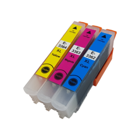 Compatible Epson 33XL T3362/3/4 Ink Cartridge Colour Multipack C/M/Y
