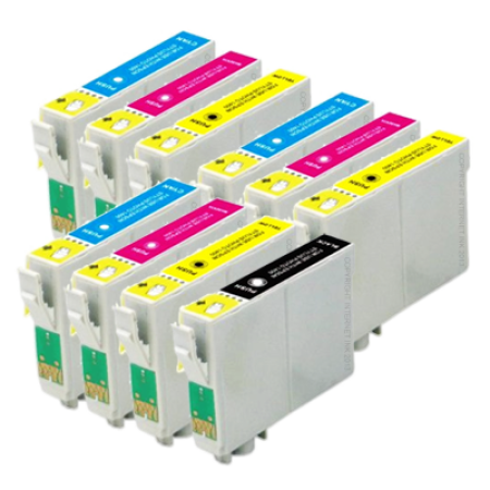 Compatible Epson T0441/2/3/4 Ink Cartridge Colour Mixed Multipack - 10 Inks
