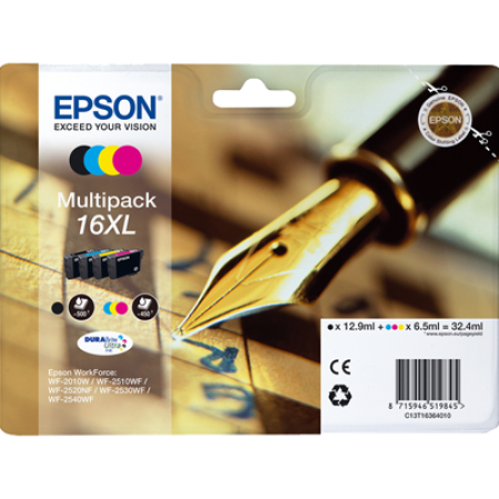 Epson 16XL T1636XL Original Ink Cartridge Multipack (T1631/2/3/4) BK/C/M/Y - Special Offer