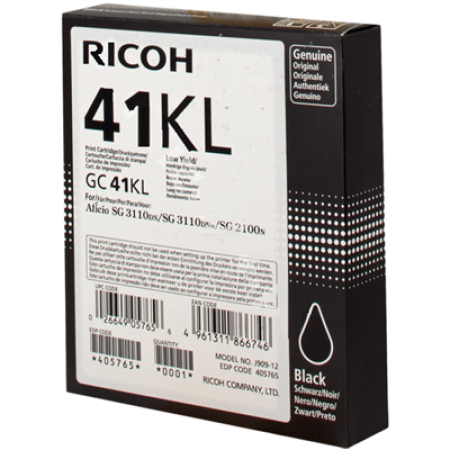 Ricoh GC41KL Original Black Gel Standard Capacity Ink Cartridge 405765 